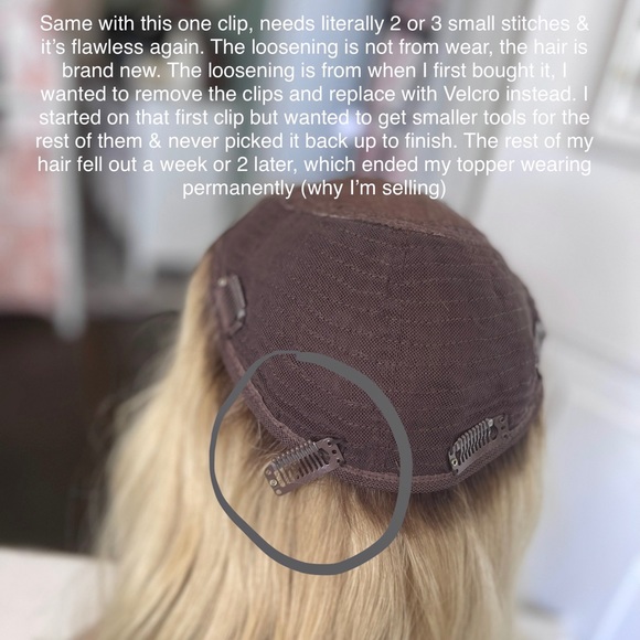 Highline Wigs / Toppers By Sharon Premium Human Hair Silk Top long blonde topper - Picture 7 of 16